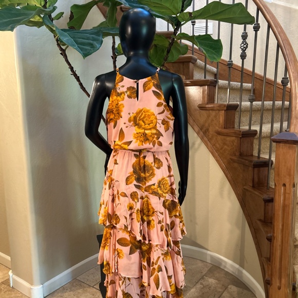 KARINA GRIMALDI Pink Cassandra Ruffled Dress - Picture 2 of 6